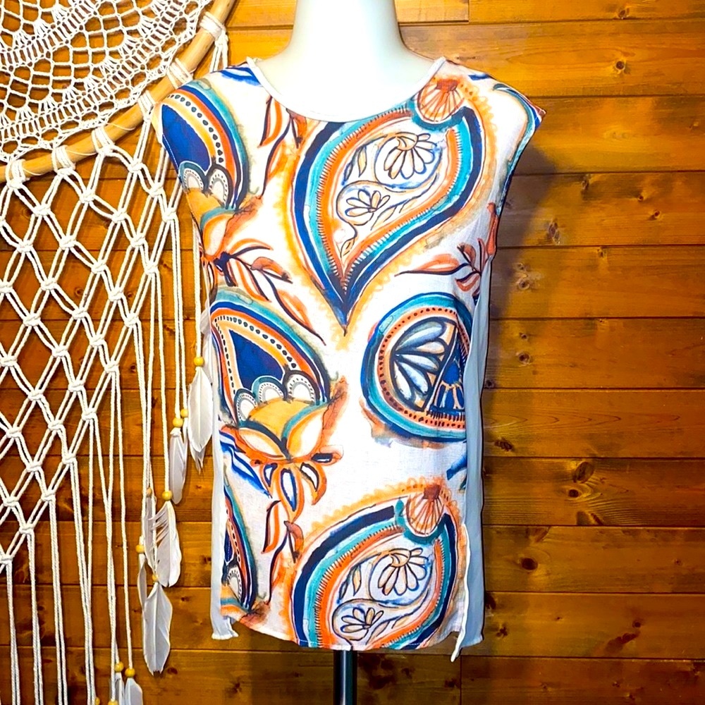 ZARA Floral Design Tank Blouse